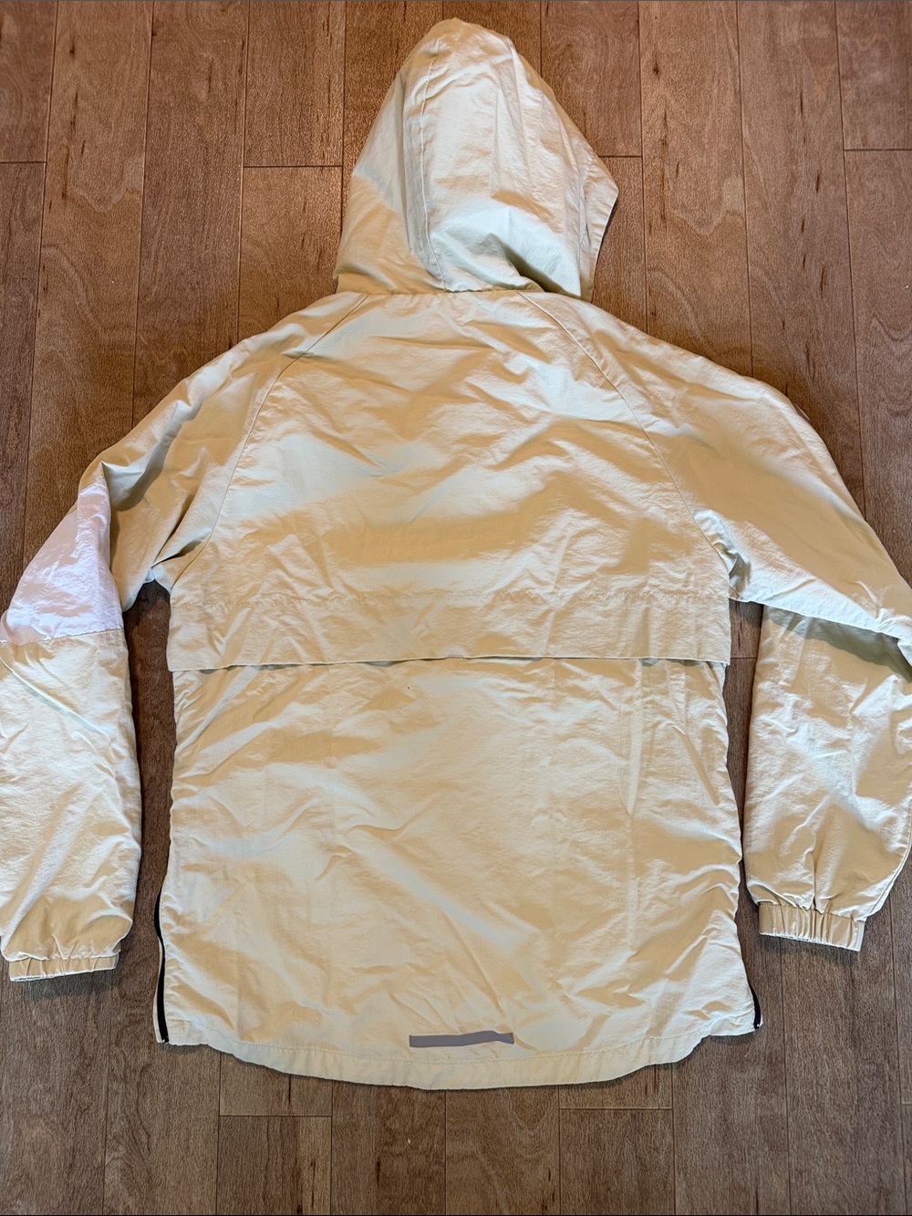RARR Beige Anorak Pullover Jacket with White Sleeve Accent Sz. M - Picture 8 of 14